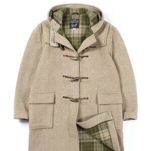 Gloverall Tan Hooded Wool Duffle Coat Men's Size 40